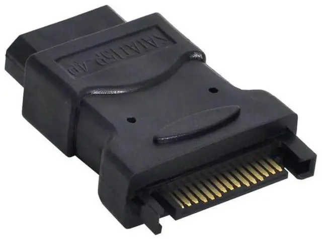 Alt view image 6 of 7 - SATA to IDE 4pin Power Adapter 15Pin SATA Male to Molex IDE 4Pin Female Cable Adapter