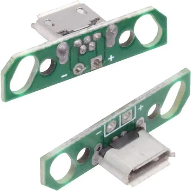 Alt view image 7 of 7 - 5 Pack USB 2.0 DIY Connector,Micro USB 2Pin Female Socket Port Repair Replacement Solder Adapter with Flange