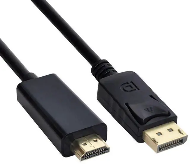 Alt view image 5 of 6 - DisplayPort to HDMI Display Cable,Gold-Plated DisplayPort Male to HDMI Male Uni-Directional Adapter 1920x1200 1080P 6ft