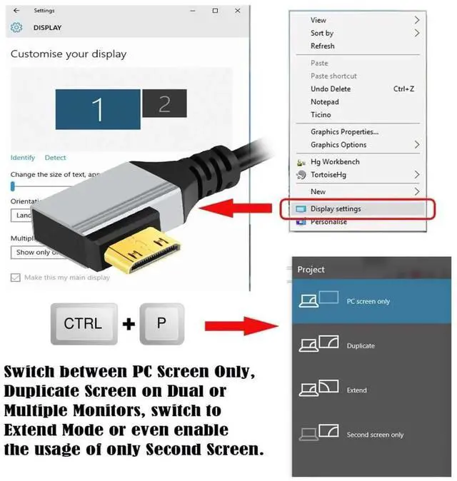 Alt view image 5 of 7 - HDMI 2.1 Cable,HDMI Male to Mini HDMI Male 90 Degree Right Angled 8K@60Hz 4K@120Hz 48Gbps Ultra High-Speed Gold-Plated Cable 1.64FT/0.5M for TV, Monitor, Computer