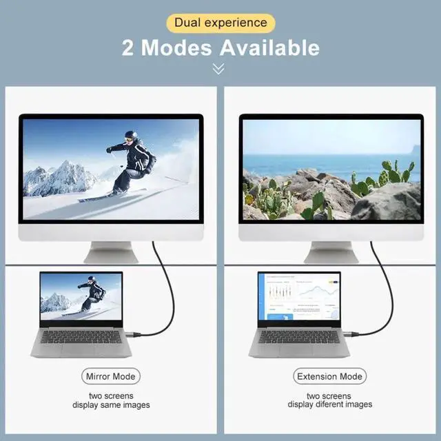 Alt view image 4 of 7 - Mini DisplayPort 1.4 Host Input to HDMI 2.1 Display Output 8K 60hz UHD 4K Monitor Cable 1.8M