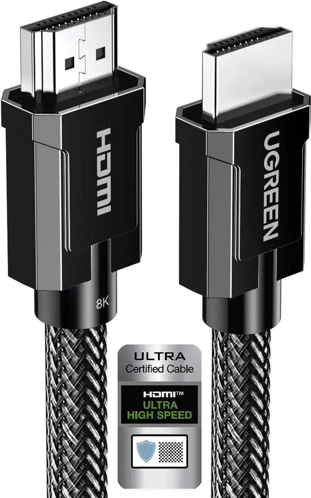 Main image of UGREEN 8K HDMI 2.1 Cable Certified 16FT, 10K Ultra High Speed HDMI Cord 4K 240Hz 48Gbps HDCP 2.2&2.3 eARC HDR Dolby Compatible for PS5 Xbox Series X/Switch 2/Roku TV/Laptop/Monitor/Mac mini M4 Pro