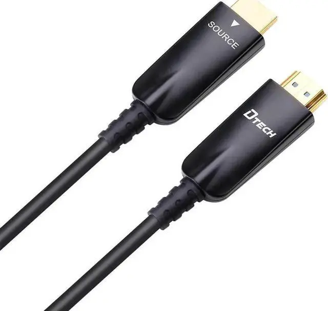 Alt view image 5 of 6 - DTech 50m Fiber Optic HDMI Cable 4K 60Hz 1080p Ultra HD Video 3D HDCP CEC High Speed HDMI Cord (164 Feet, Black)