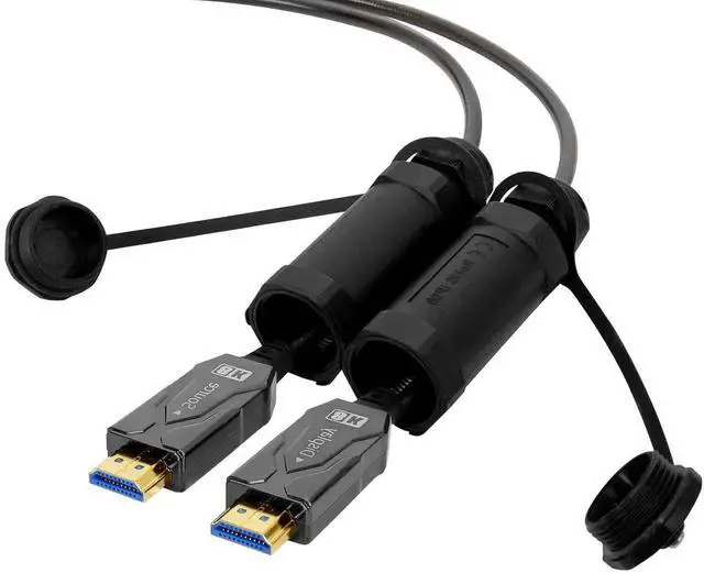 Main image of DTECH 8K Fiber Optic HDMI Cable 100ft Long Metal Armored Waterproof HDMI Cord 8K@60Hz 4K@120Hz 48Gbps 2.1 Ultra High Speed eARC Dolby Atmos Vision HDR HDCP Compatible with TV Soundbar PS5 PS4 Monitor