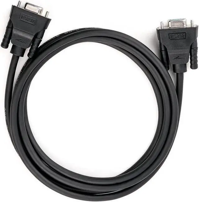 Alt view image 2 of 7 - DTech DB9 RS232 Serial Cable Female to Female Null Modem Cord Full Handshaking 7 Wire Crossover for Data Communication (15 Feet, Black)