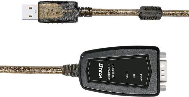 Alt view image 7 of 7 - DTECH USB to RS485 Adapter RS422 Serial Port Cable with CP2102 Chip Terminal Board LED Lights Ferrite Core for Windows 11 10 8 7 XP Mac (5 Feet)