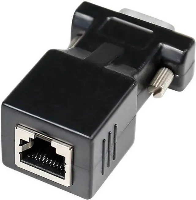 Main image of DTECH DB9 to RJ45 Serial Adapter RS232 Female to RJ-45 Female Ethernet Converter Compatible with Standard 9 Pin RS-232 Devices
