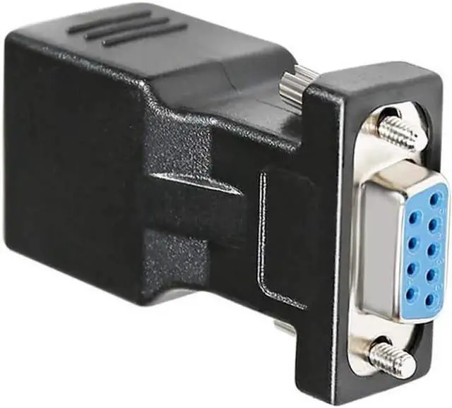 Alt view image 3 of 7 - DTECH DB9 to RJ45 Serial Adapter RS232 Female to RJ-45 Female Ethernet Converter Compatible with Standard 9 Pin RS-232 Devices