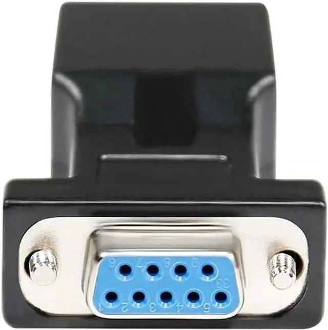 Alt view image 6 of 7 - DTECH RS232 DB9 to RJ45 Serial Adapter DB-9 Female/Male to RJ-45 Female Ethernet Converter (2 Pack)