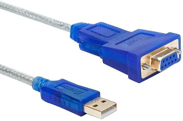 Main image of DTech 3 Feet USB to Serial Female Adapter Cable DB9 RS232 to USB 2.0 Cord with Prolific PL2303 Chip Windows 11 10 8 7 Mac Linux (9 Pin 2 Row Connector RS232C Protocol)