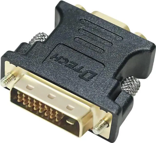 Alt view image 3 of 7 - DTECH DVI to VGA Adapter DVI-D Male to VGA Female Converter 1080P Video Connector 24+1 Pin for Monitor Computer Projector