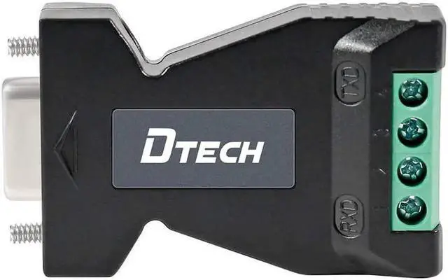 Main image of DTECH RS232 to RS485 Converter Serial Adapter with 4 Position Terminal Block for Long Haul Data Communication Supports 600W Anti-Surge