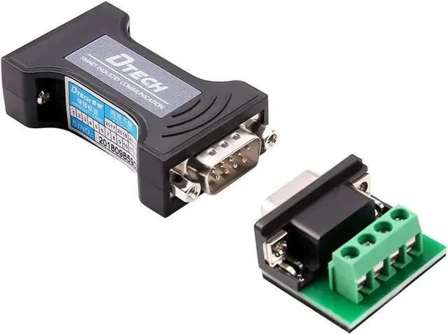 Alt view image 6 of 7 - DTECH RS232 to RS485 Serial Converter Adapter with 4 Position Terminal Block for Industrial Long Haul Communication Data Supports 600W Anti-Surge