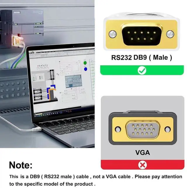 Alt view image 2 of 7 - DTECH USB to Serial Adapter 6ft Features FTDI Chip DB9 9 Pin RS232 to USB Cable FT231 Chipset Support Windows 11 10 8 7 XP Mac OS Linux Data Lights Detect