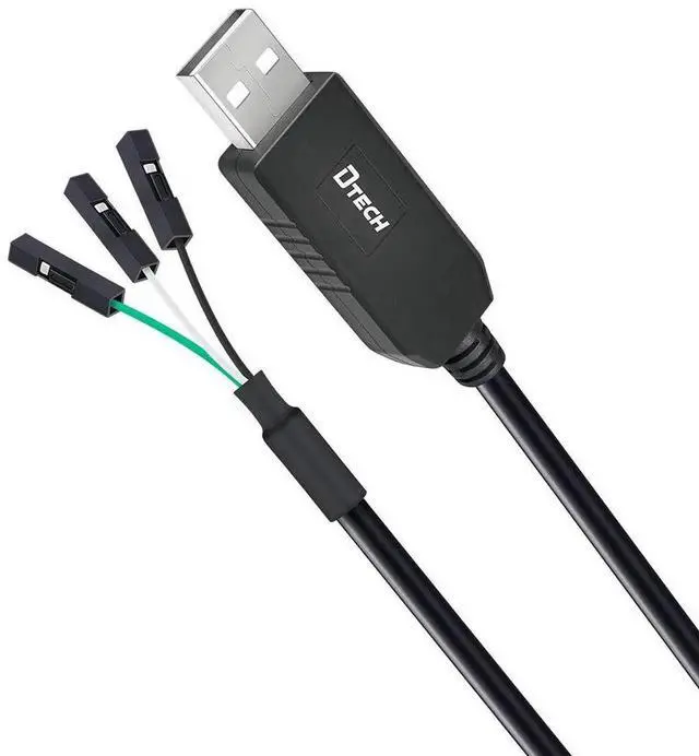 Alt view image 4 of 6 - DTECH 3ft USB to TTL Serial Cable 3.3V 3 Pin TX RX Signal UART Adapter Debug Cord Compatible with Windows 11 10 8 7 Linux MAC OS Genuine FT232RL Chip 3Pin 3v3 2.54mm Dupont Female Header