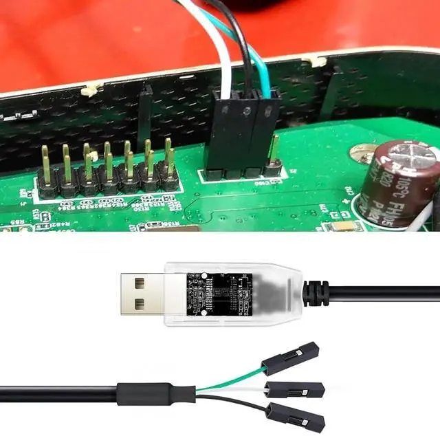 Alt view image 7 of 7 - DTECH USB to TTL Adapter FTDI Chip 3.3V 3 Pin USB to UART Debug Cable FT232RNL IC Serial Converter 6ft LED Indicators Output 3.3 Volt for Windows 11 10 8 7 XP MAC Linux Easy Debugging Programming