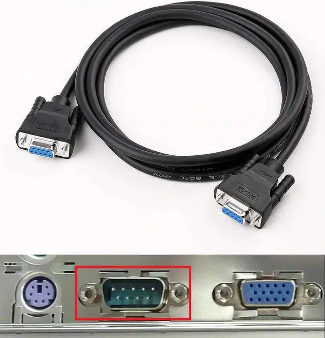 Alt view image 7 of 7 - DTech 5ft DB9 RS232 Serial Cable Female to Female Null Modem Cord Simple Cross TX RX line Crossover for Computer Switch Router Data Communication (5 Feet, Black)