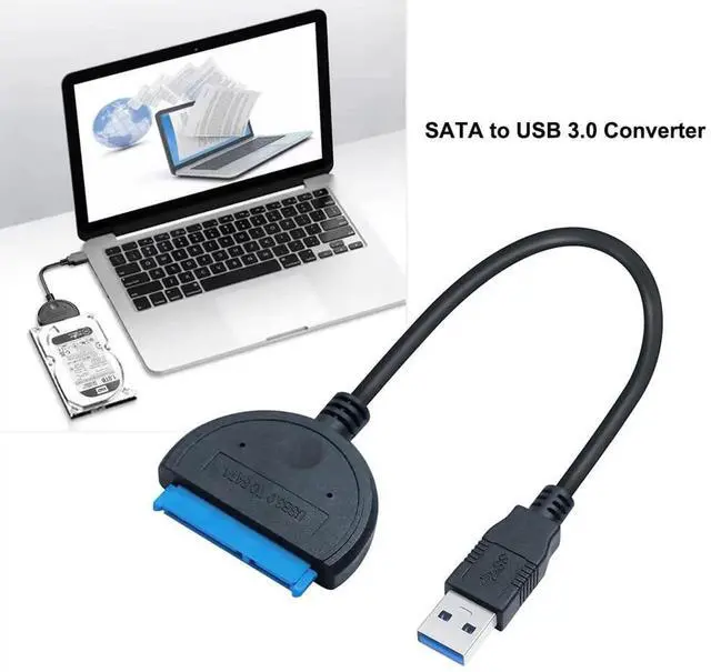 Alt view image 3 of 7 - DTech SATA to USB 3.0 Adapter Cable for 2.5 inch SSD HDD Hard Drive to Computer PC Laptop 5Gbps Superspeed Compatible with USB 2.0 1.1 Older SATA Connector