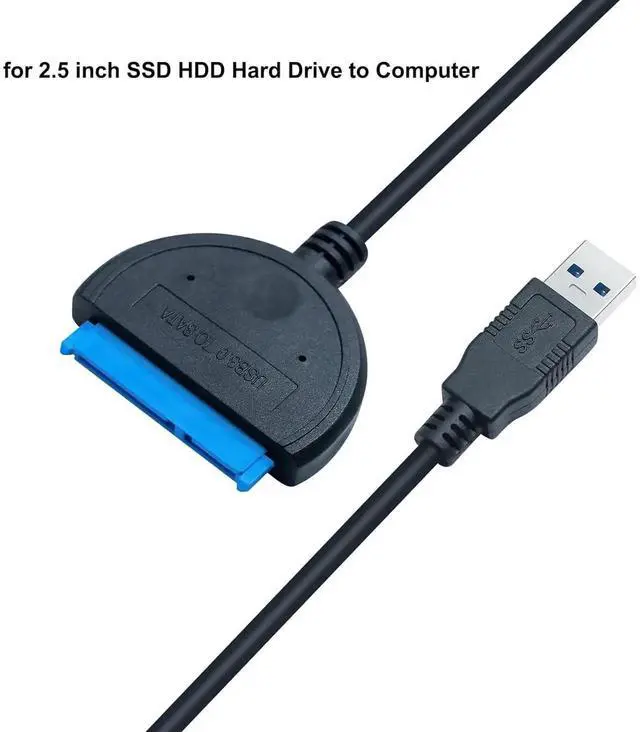 Alt view image 4 of 7 - DTech SATA to USB 3.0 Adapter Cable for 2.5 inch SSD HDD Hard Drive to Computer PC Laptop 5Gbps Superspeed Compatible with USB 2.0 1.1 Older SATA Connector