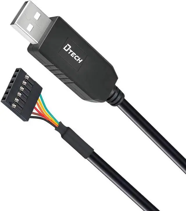 Alt view image 4 of 6 - DTECH 6ft USB to TTL Serial Cable 3.3V 6 Pin UART Adapter Debug Cord Compatible with Windows 11 10 8 7 Linux MAC OS Genuine FT232RL Chip 6Pin 3v3 Level Signal 2.54mm Dupont Female Header