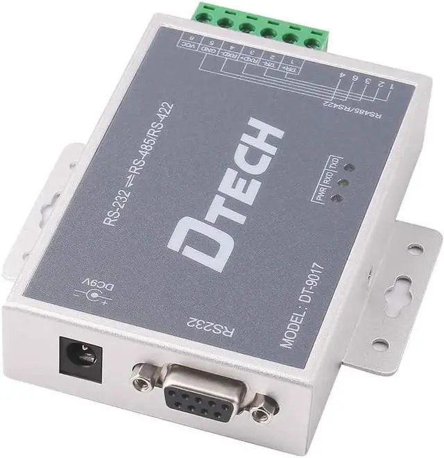 Alt view image 6 of 6 - DTECH Bi-Directional Active RS232 to RS485 RS422 Serial Converter with Surge Protection 600W 15KV ESD DB9 to RJ45 Phoenix Contacts Adapter Power Supply TX RX LEDs for Long Haul Data Communication