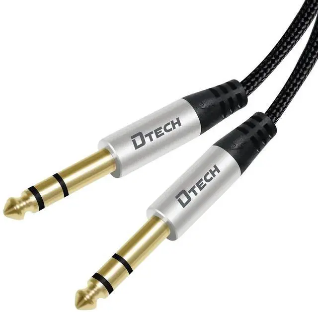 Alt view image 6 of 7 - DTECH 5ft Electric Guitar Cable TRS 1/4 Instrument Cord Aux Balanced Stereo Jack Quarter Inch 6.35mm for DJ Speakers Amplifier Bass AMP Studio Audio Monitor Mixer