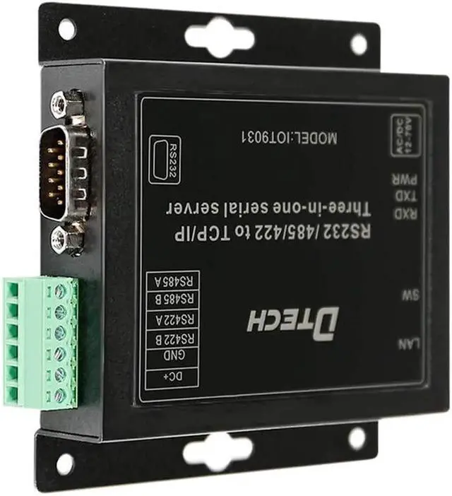 Alt view image 3 of 6 - DTECH Serial to Ethernet Converter Adapter RS232 RS422 RS485 to TCP IP Device Server Supports DHCP DNS Modbus RTU/TCP 10/100M Power Over Ethernet POE
Be the first to review this product...