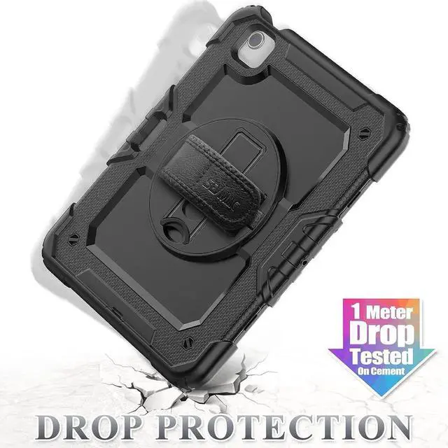 Alt view image 6 of 7 - Case for iPad Air 5th/4th Generation/Pro 11 (4th/3rd/2nd) with Screen Protector Pen Holder, 360 Rotate Hand Strap/Stand Case for iPad Air 5th/4th Gen 10.9''/ Pro 11'' (Brightblue+Black)