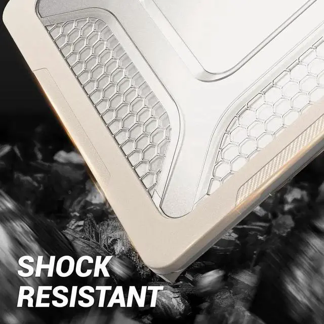 Alt view image 2 of 7 - Case for MacBook Air 15 inch 2025-2023 Release A3241 A3114/A2941 M4-M2 Chip, Shock-Absorbing Protection with Folding Stand &Mouse Pad/Bag Case for MacBook Air 15'' (Beige)