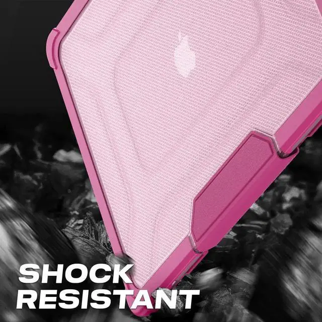 Alt view image 7 of 7 - Case for MacBook Air 13.6 inch (2025-2022)[A3240 M4/ A3113 M3/ A2681 M2], Shock-Absorbing Protection with Folding Stand &Mouse Pad/Bag Case for MacBook Air 13.6'' (Pink)
