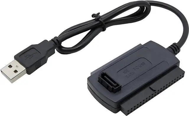 Alt view image 6 of 7 - Shuole 3xy USB 2.0 to IDE SATA Adapter Serial IDE Parallel Hard Drive Reader 480Mbps to Optical Drive with Power Adapter for Universal 2.5in 3.5in IDE HDD SSD (3XY)