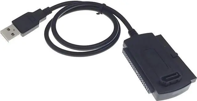 Alt view image 4 of 7 - Shuole 3xy USB 2.0 to IDE SATA Adapter Serial IDE Parallel Hard Drive Reader 480Mbps to Optical Drive with Power Adapter for Universal 2.5in 3.5in IDE HDD SSD (3XY)