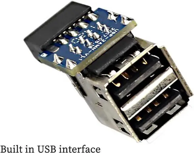 Alt view image 4 of 5 - PH29 USB2.0 9Pin to Dual A Port Adapter Built-in USB Support for Desktop Motherboard (PH29A Single Interface)