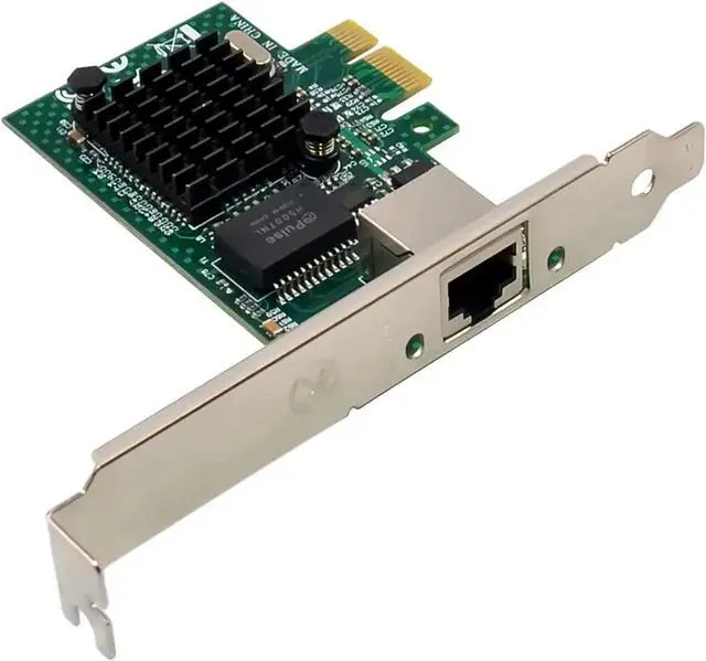 Alt view image 4 of 7 - PCIe Giga-bit Ethernet Server Adapter with Broadcom NetXtreme BCM5751 10/100/1000Mbps Giga-bit Desktop PCI-E Network Card NIC