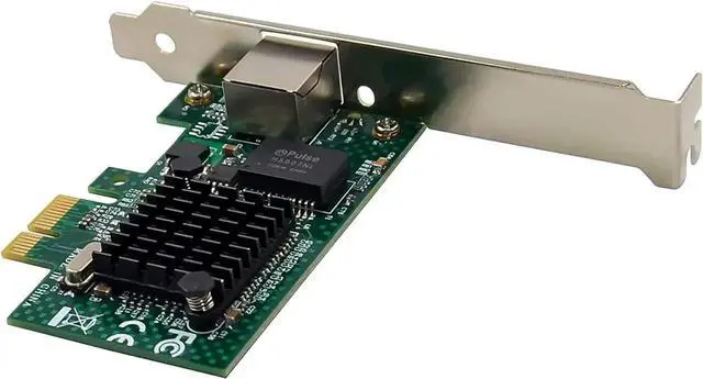 Alt view image 2 of 7 - PCIe Giga-bit Ethernet Server Adapter with Broadcom NetXtreme BCM5751 10/100/1000Mbps Giga-bit Desktop PCI-E Network Card NIC