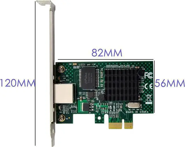 Alt view image 6 of 7 - PCIe Giga-bit Ethernet Server Adapter with Broadcom NetXtreme BCM5751 10/100/1000Mbps Giga-bit Desktop PCI-E Network Card NIC