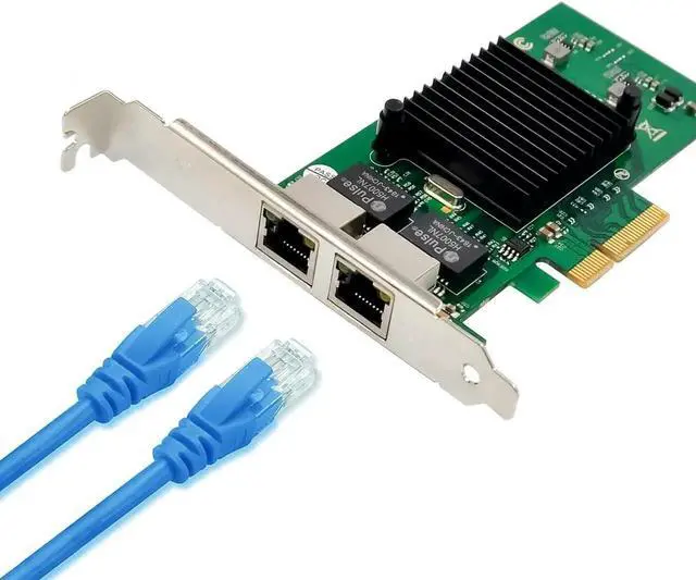 Alt view image 3 of 7 - Dual-Port PCIe X4 Giga-bit Network Card 1000M PCI Express Ethernet Adapter with in-tel 82576 Two Ports LAN NIC Card for Support PXE SR-IOV for Windows/Windows Server/Linux/Freebsd/DOS with Low Profile