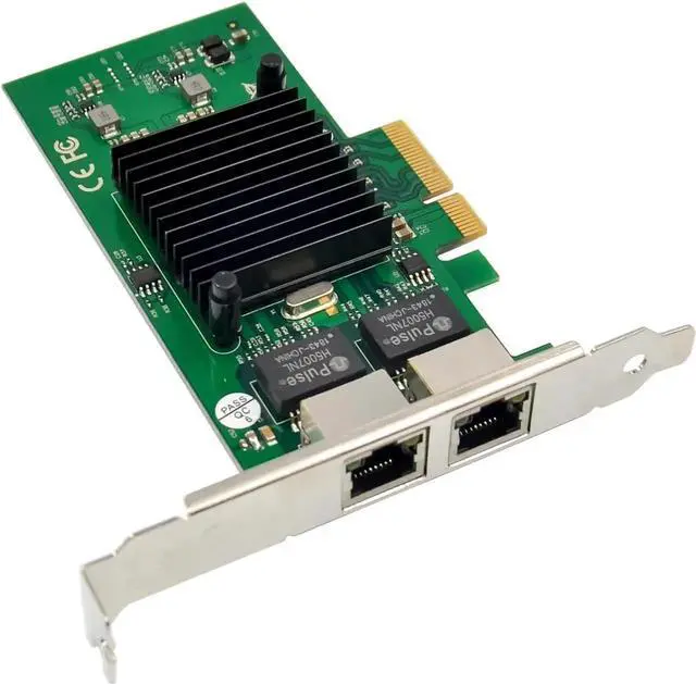 Alt view image 7 of 7 - Dual-Port PCIe X4 Giga-bit Network Card 1000M PCI Express Ethernet Adapter with in-tel 82576 Two Ports LAN NIC Card for Support PXE SR-IOV for Windows/Windows Server/Linux/Freebsd/DOS with Low Profile