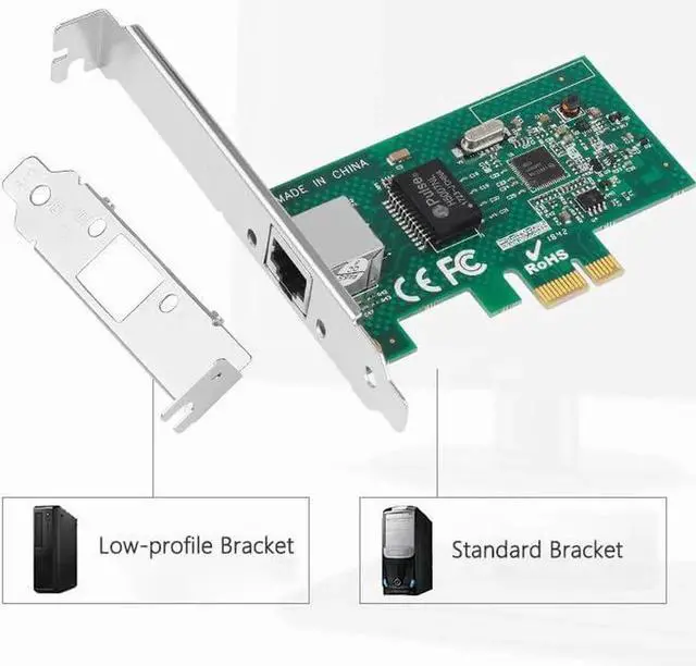 Alt view image 6 of 7 - Giga-bit Network Card PCIe 1000M PCI Express Ethernet Adapter with in-tel I210AT LAN NIC Card for Support PXE for Windows/Windows Server/Linux(Lightning Protection Design)