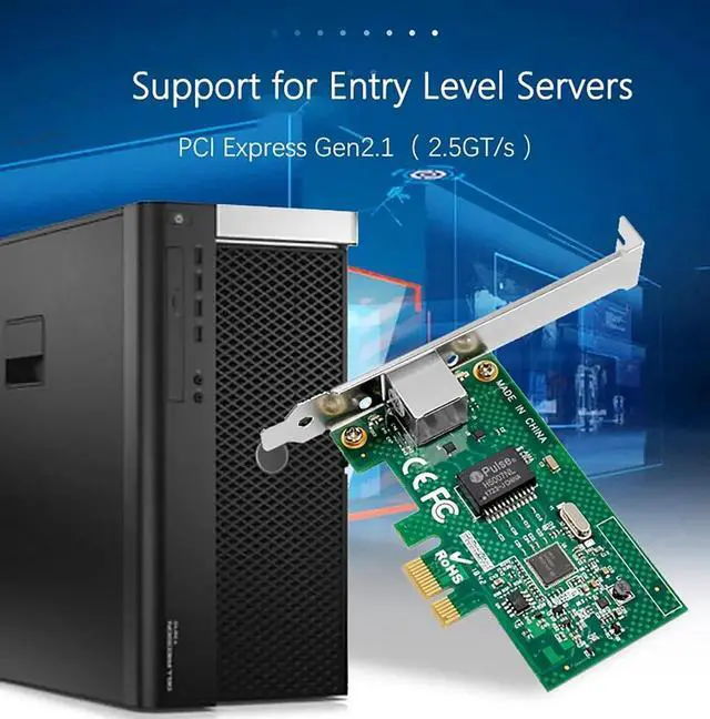 Alt view image 5 of 7 - Giga-bit Network Card PCIe 1000M PCI Express Ethernet Adapter with in-tel I210AT LAN NIC Card for Support PXE for Windows/Windows Server/Linux(Lightning Protection Design)