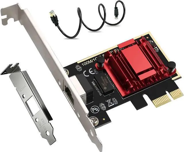 Main image of 2.5G PCIe Network Card Adapter Giga-bit LAN Controller RTL8125B with 6FT CAT8 Ethernet Cable
