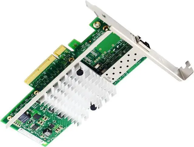 Alt view image 3 of 7 - 10Gb PCI-E X8 X16 Network Card 10 Gigabit SFP+ Port Ethernet Fiber NIC Card Support Windows Server, Win 7/8/10/Visa, Linux, VMware (Single SFP+ Port)