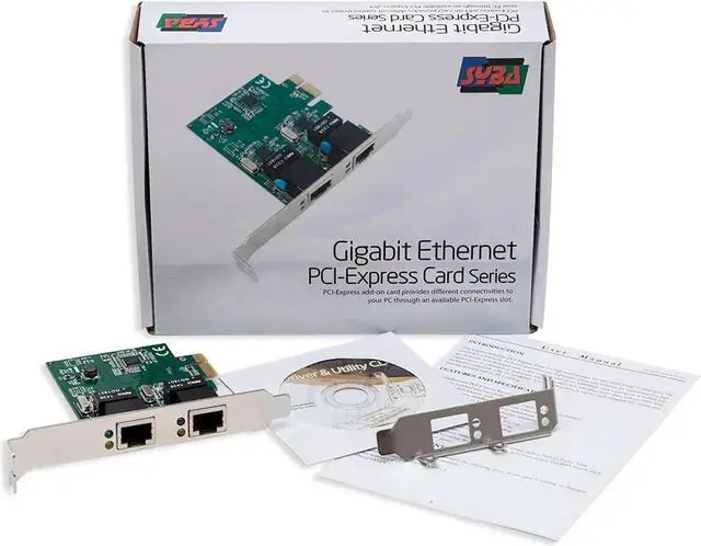 Alt view image 7 of 7 - Syba Dual Port Gigabit Ethernet PCI Express 2.1 PCI-E x1 Network Adapter Card (NIC) 10/100/1000 Mbps Card with Realtek RTL8111 Chipset, 2 Port (SD-PEX24041)