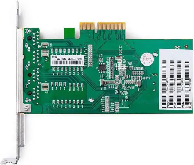 Alt view image 6 of 7 - 1.25G Gigabit Network Card (NIC) with Intel I350-AM4 Controller - 10/100/1000Mbps PCI Express Network Adapter Compatible for I350-T4, Quad RJ45 Ports, PCI-E 2.1 X4