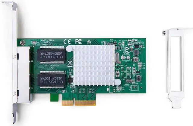 Alt view image 4 of 7 - 1.25G Gigabit Network Card (NIC) with Intel I350-AM4 Controller - 10/100/1000Mbps PCI Express Network Adapter Compatible for I350-T4, Quad RJ45 Ports, PCI-E 2.1 X4