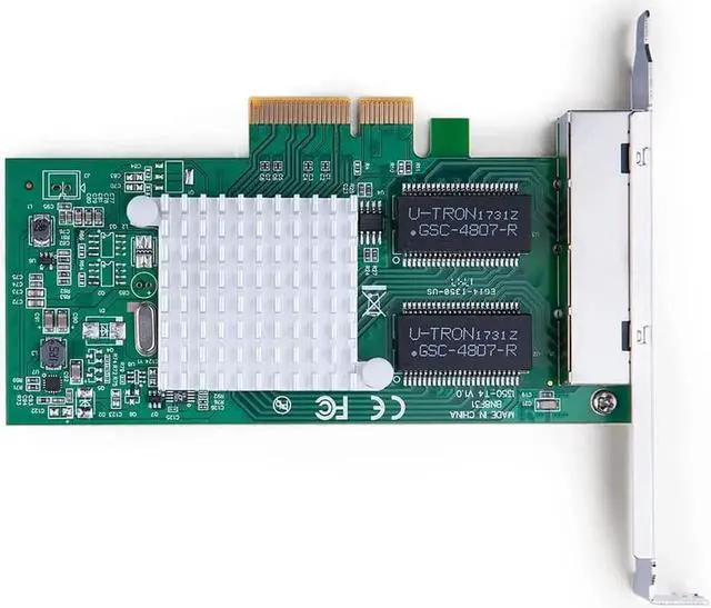 Alt view image 7 of 7 - 1.25G Gigabit Network Card (NIC) with Intel I350-AM4 Controller - 10/100/1000Mbps PCI Express Network Adapter Compatible for I350-T4, Quad RJ45 Ports, PCI-E 2.1 X4