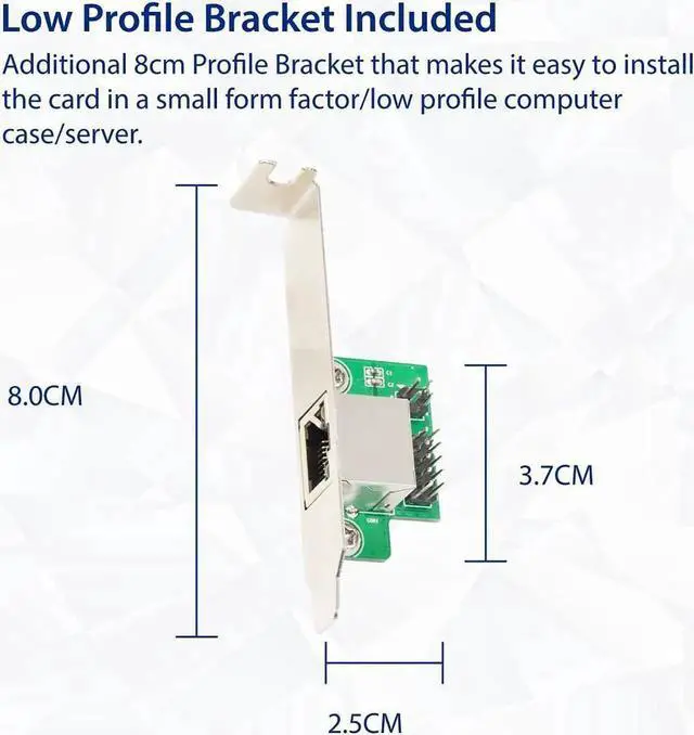 Alt view image 4 of 6 - IO CREST 2.5 Gigabit Ethernet Mini PCI-E Network Controller Card 10/100/1000/25000 Mbps RJ45 LAN Adapter Converter for Desktop PC,SI-MPE24073