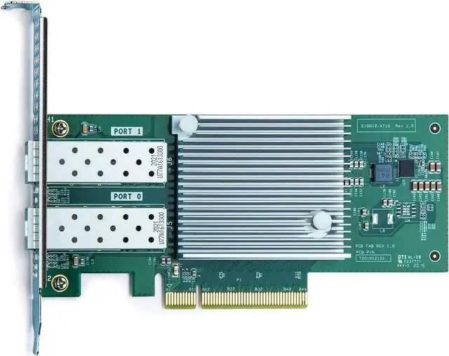 Alt view image 6 of 6 - 10Gb PCI-E NIC Network Card, Dual SFP+ Port, with original Intel X710-BM2, PCI Express Ethernet Lan Adapter Support Windows Server/Windows/Linux/ESX, Compare to Intel X710-DA2