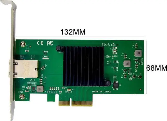 Alt view image 3 of 7 - 10G PCIe Network Card NIC Adapter with AQC107 Chipset +3ft Cat8 Ethernet Cable 10GB/5GB/2.5GB/1000M PCI Express Gigabit Ethernet Card RJ45 LAN Controller Support PXE