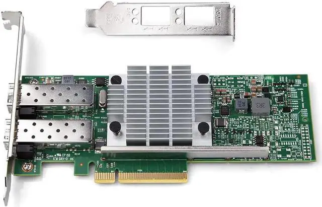 Alt view image 2 of 7 - 10Gb PCI-E NIC Network Card, with Broadcom BCM57810S Chipset, Dual SFP+ Port, PCI Express Ethernet LAN Adapter Support Windows Server/Windows/Linux/VMware